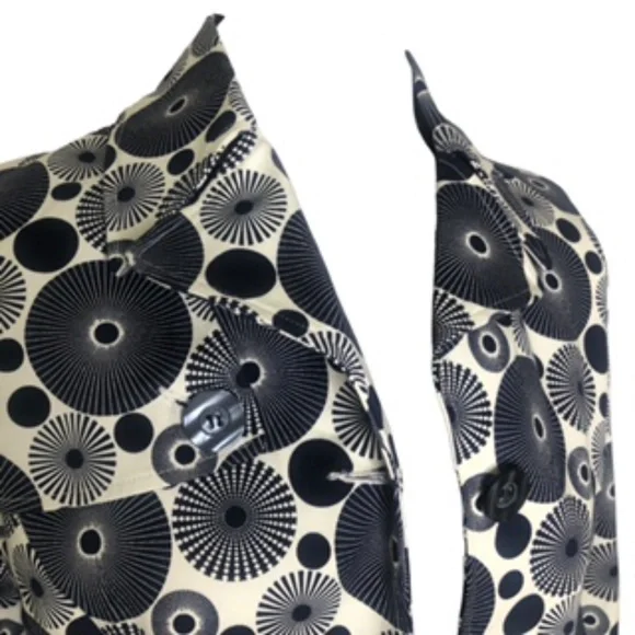 NWT Peck & Peck Navy/Vanilla Belted Fully Lined Coat Size M - Picture 2 of 12